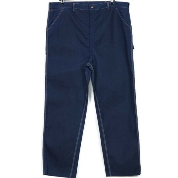 Vintage Sears Perma Prest Straight Carpenter Jeans Union Made 46 X‎ 32 - Picture 2 of 12